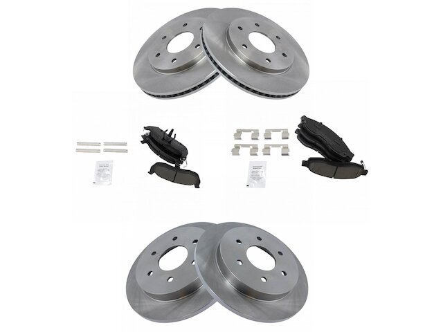 Front and Rear Brake Pad and Rotor Kit fits Nissan Pathfinder Armada ...